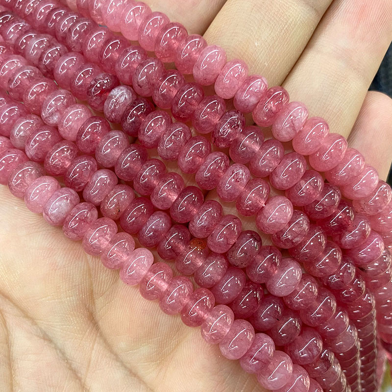 5*8mm-es Rondelle Természetes Kő Jades Agat Labradorit Amazonit Kerek Kerek Távtartó Gyöngy ékszerekhez Készíts Diy karkötő kiegészítők