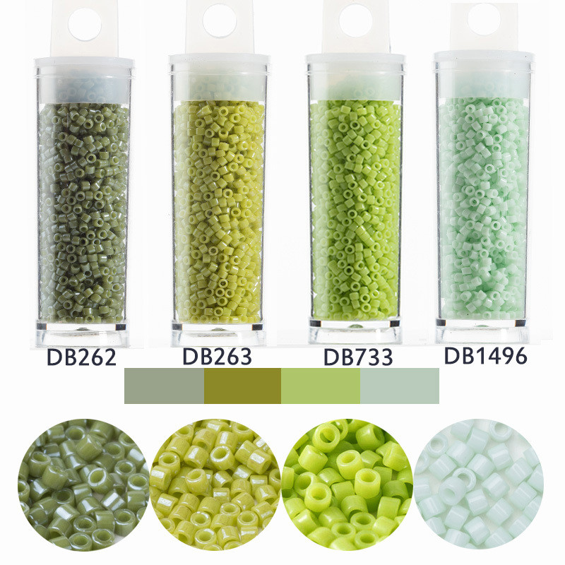 Taidian Jaapani Miyuki Delica helmed 11/0 ümmargused klaashelmed vikerkaarevärviga 1,6x1,3 mm 10 grammi/tünn