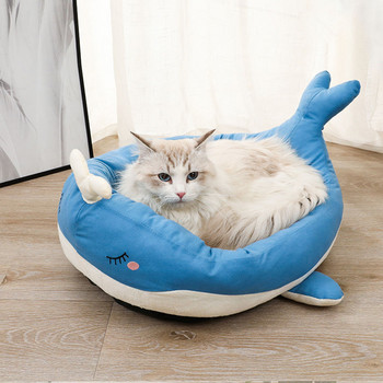 Легло за куче котка Den Whale Duck Super Soft Cute Pet Den Small Dog Kennel Cat Winter Summer Universal Cute Pet Bed