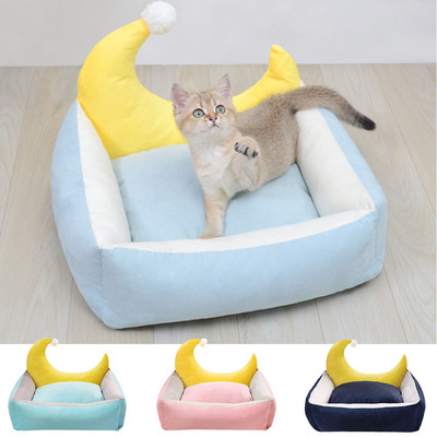 Mačka Pas Sofa Krevet Proizvodi za kućne ljubimce Mala srednja mačka Pas Mekana kućica za spavanje Jastuk Pet Crtić Moon Kennel Pad Puppy Bed Podloga