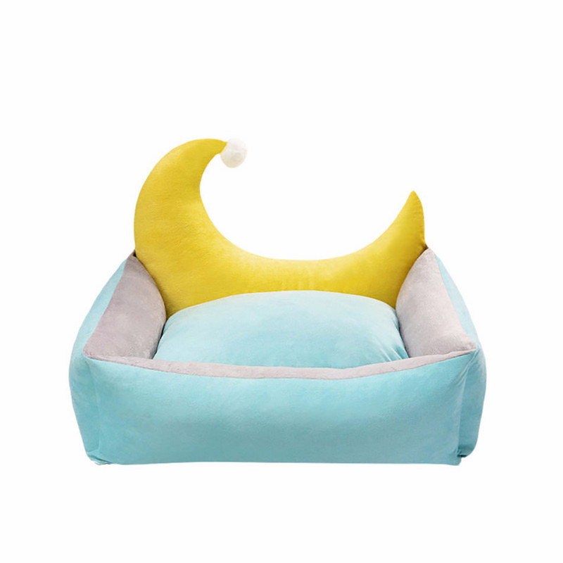 Cat Dog Καναπές Κρεβάτι Προϊόντα για Κατοικίδια Μικρό Μεσαίο Μαλακό Σπίτι για Σκύλο Γάτα Μαξιλάρι για κατοικίδια Γελοιογραφία Moon Kennel Pad Puppy Κρεβάτι χαλάκι