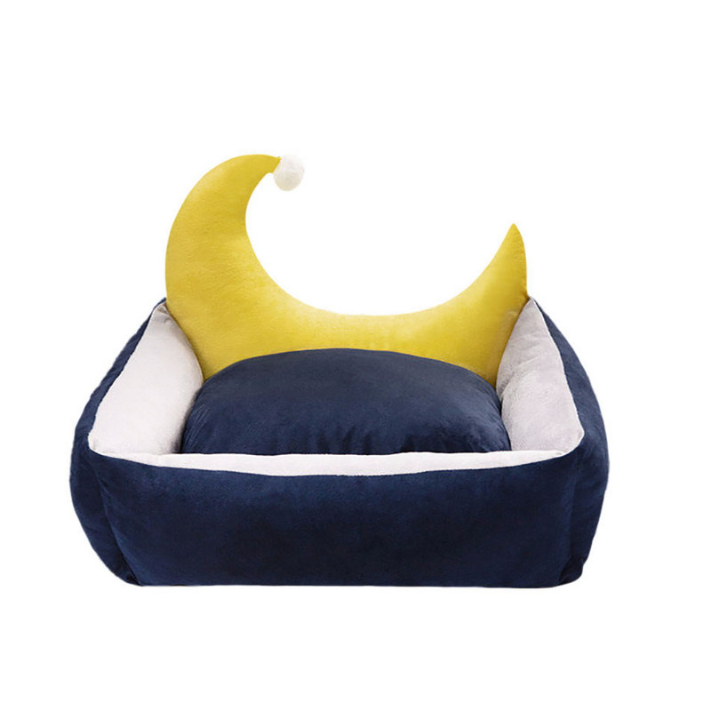 Cat Dog Καναπές Κρεβάτι Προϊόντα για Κατοικίδια Μικρό Μεσαίο Μαλακό Σπίτι για Σκύλο Γάτα Μαξιλάρι για κατοικίδια Γελοιογραφία Moon Kennel Pad Puppy Κρεβάτι χαλάκι