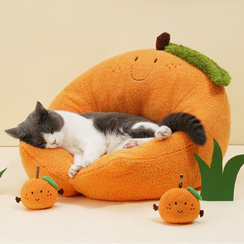 Легло за домашен любимец, котка, пролет, есен, сладък анимационен портокал, мека плюшена топла подложка, възглавница, кученце, котка, постелка, подложка, аксесоари за домашни любимци
