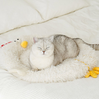 Κρεβάτι για γάτα Σπίτι για κατοικίδια μαλακό βελούδινο μαξιλάρι ύπνου Μικρό κρεβάτι για σκύλους για γάτα Kawaii Pet Cartoon Animal Little Chick Kennel Cat Mat