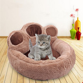 Κρεβάτι χειμωνιάτικης γάτας για σκύλους Cute Bear Claw Kennel Ζεστό βελούδινο κρεβάτι για σκύλους Μικρό μεσαίο κρεβάτι για σκύλους Μαξιλάρι για κατοικίδια σπιτιών