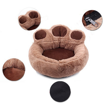Κρεβάτι χειμωνιάτικης γάτας για σκύλους Cute Bear Claw Kennel Ζεστό βελούδινο κρεβάτι για σκύλους Μικρό μεσαίο κρεβάτι για σκύλους Μαξιλάρι για κατοικίδια σπιτιών