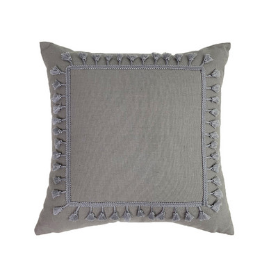 Boho stílusú lenvászon pamut párnahuzat Otthoni dekoratív bézs párnahuzat bojtokkal tömör párnahuzatok 45x45cm/30x50cm