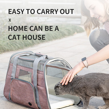 Hanpanda Pet Bag Portable Carrier Dog Cat Big Carrier Pet Puppy Пътни чанти Дишаща мрежа Малка изходяща ръчна чанта за домашни любимци
