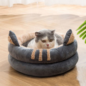 Macska kellékek Kiegészítők Kisállat macska puha plüss ágy kis kutya punci ház párna kisállat macska mosható fészek pad macskaágyas ház
