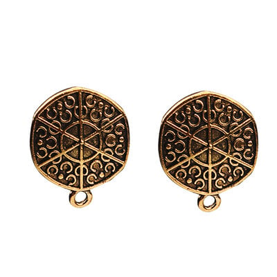 Materijal retro legure cinka Geometrija Stud naušnice Konektor za naušnice 18 mm 6 kom Za DIY pribor za naušnice