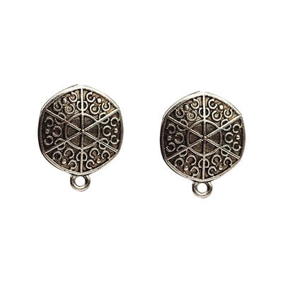 Materijal retro legure cinka Geometrija Stud naušnice Konektor za naušnice 18 mm 6 kom Za DIY pribor za naušnice