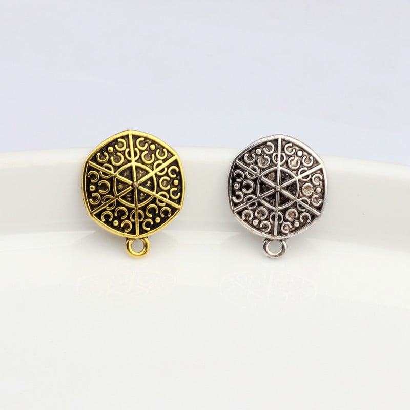 Materijal retro legure cinka Geometrija Stud naušnice Konektor za naušnice 18 mm 6 kom Za DIY pribor za naušnice