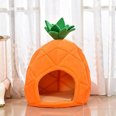 Σπίτι κατοικίδιων για κουτάβι γάτας Κρεβάτι λεπτό κινούμενο σχέδιο ανανά Σπίτι γάτας Μικρό σκυλί Κυνοτροφείο Προμήθειες κατοικίδιων Αξεσουάρ Σπήλαιο Φωλιά γάτας