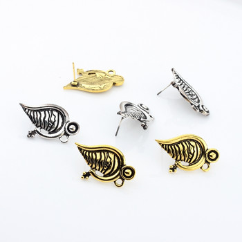 Κράμα ψευδαργύρου Retro Peacock Earrings Base Earrings Connector 6pcs/lot For DIY Earrings Accessories