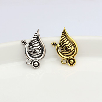 Κράμα ψευδαργύρου Retro Peacock Earrings Base Earrings Connector 6pcs/lot For DIY Earrings Accessories