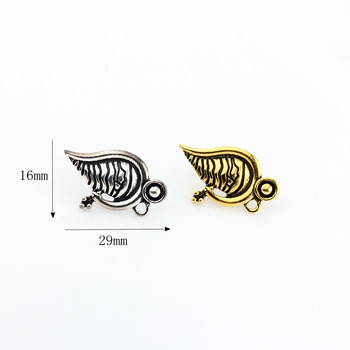 Κράμα ψευδαργύρου Retro Peacock Earrings Base Earrings Connector 6pcs/lot For DIY Earrings Accessories