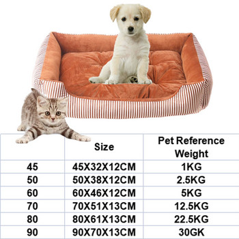 Μικρό μεσαίο κρεβάτι για κατοικίδια γάτας για σκύλους Ζεστό άνετο μαξιλάρι σπιτιού για σκύλους Μαλακό μαξιλάρι φωλιάς από φλις αδιάβροχο κρεβάτι κατοικίδιων ρείθρων για γάτα σκύλου