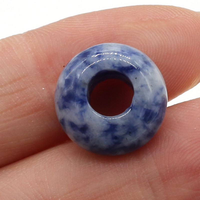 Új természetes kő laza gyöngyök abakusz formájú, nagy lyukú bűbájok laza gyöngyök, mérete 7x14 mm ékszer nyaklánc készítéséhez 6 mm