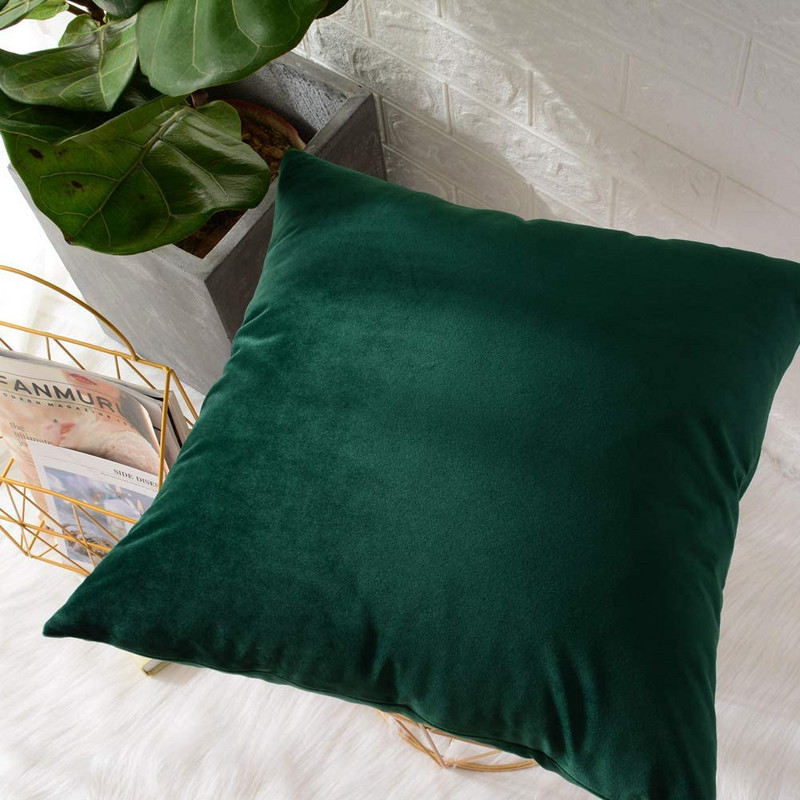 Perne decorative pentru canapea, verde smarald, husă de pernă pentru decorarea casei, 45x45, pentru decorarea casei, husă de pernă, catifea moale, îmbrățișări de pernă