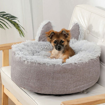 Στρογγυλό μαξιλάρι ρείθρων Αδιάβροχο μαξιλάρι κρεβατιού για σκύλους που πλένεται για μικρό κατοικίδιο για σκύλου