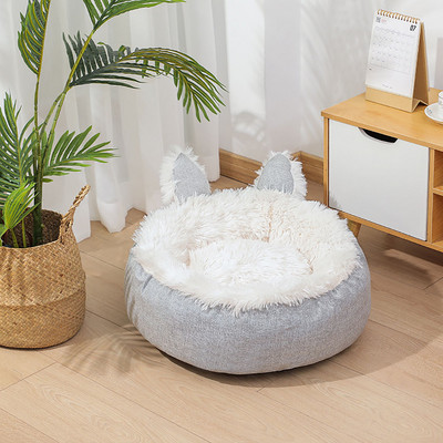 Στρογγυλό μαξιλάρι ρείθρων Αδιάβροχο μαξιλάρι κρεβατιού για σκύλους που πλένεται για μικρό κατοικίδιο για σκύλου