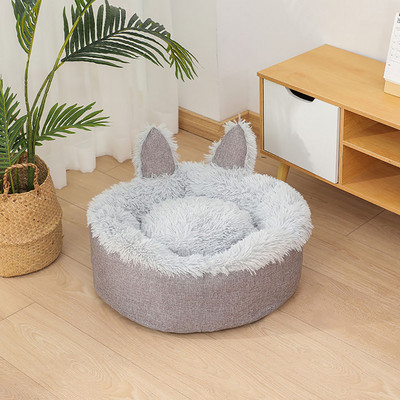 Στρογγυλό μαξιλάρι ρείθρων Αδιάβροχο μαξιλάρι κρεβατιού για σκύλους που πλένεται για μικρό κατοικίδιο για σκύλου