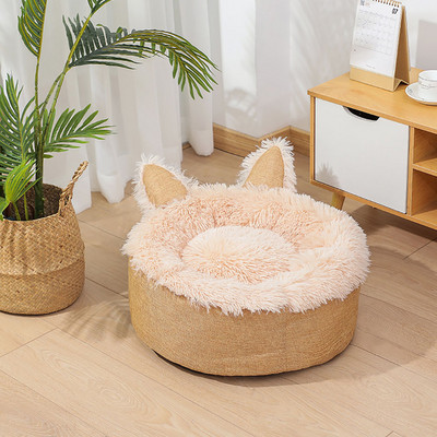 Στρογγυλό μαξιλάρι ρείθρων Αδιάβροχο μαξιλάρι κρεβατιού για σκύλους που πλένεται για μικρό κατοικίδιο για σκύλου