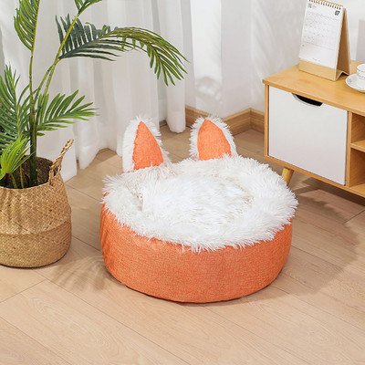 Στρογγυλό μαξιλάρι ρείθρων Αδιάβροχο μαξιλάρι κρεβατιού για σκύλους που πλένεται για μικρό κατοικίδιο για σκύλου