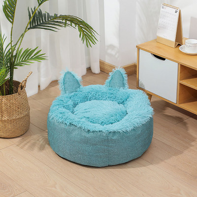 Στρογγυλό μαξιλάρι ρείθρων Αδιάβροχο μαξιλάρι κρεβατιού για σκύλους που πλένεται για μικρό κατοικίδιο για σκύλου