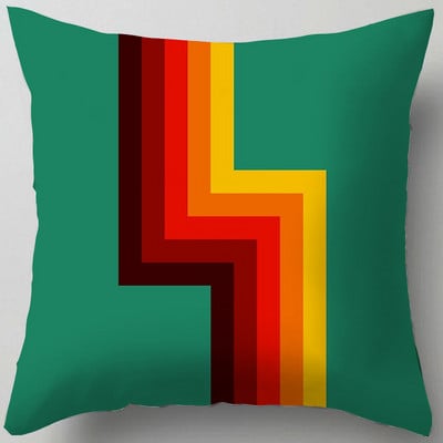 Луксозна плюшена калъфка за възглавници Оранжева жълто-кафява калъфка за възглавници със скандинавска геометрия Модерен абстрактен декор Декоративни възглавници Диван за домашен офис