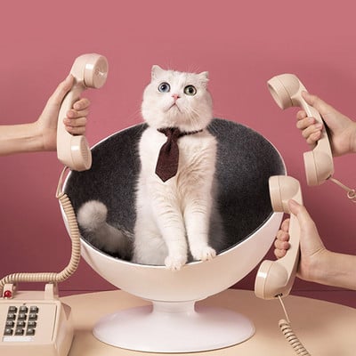 Φωλιά γάτας για κατοικίδια Four Seasons Κρεβάτι για αιώρα για κατοικίδια Αξεσουάρ για κατοικίδια Στρογγυλό Περιστρεφόμενο Σπίτι για Γάτες Κρεβάτι για κατοικίδια