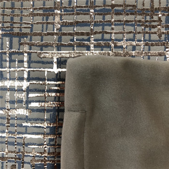 Μπεζ τύπωμα με αλουμινόχαρτο μόδας καναπές μαξιλαροθήκη σπιτιού Διακοσμητικό βελούδινο Geo καρό κάλυμμα μαξιλαριού γυαλιστερό