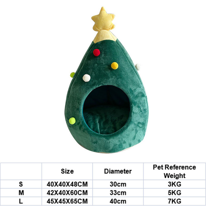 Κρεβάτι για κατοικίδια για γάτες Γελοιογραφία Χριστουγεννιάτικο Δέντρο Σπίτι για σκύλους Γάτα Μαλακό Ζεστό Μικρό Πατάκι Κρεβάτι για Γάτα Σκύλος Προϊόντα για Κατοικίδια Προμήθειες για γάτες Μαξιλάρι ρείθρων