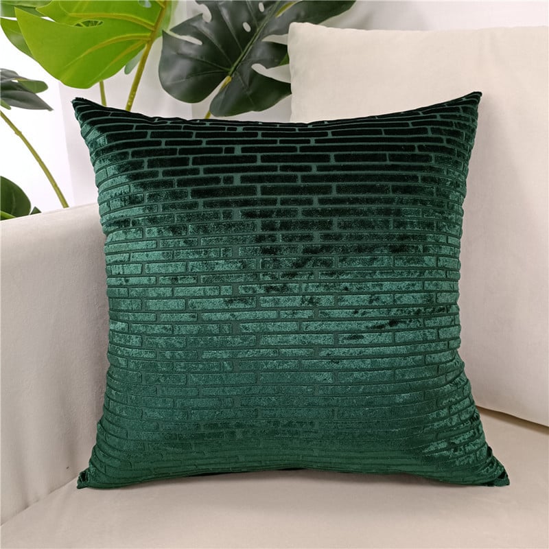 Tavaszzöld Jacquard geometrikus párnahuzat Kanapé Dekoratív vágás bársony díszpárnahuzat gyárból