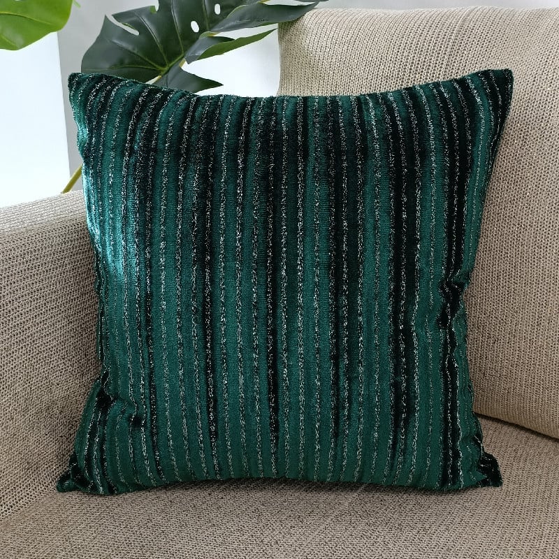 Tavaszzöld Jacquard geometrikus párnahuzat Kanapé Dekoratív vágás bársony díszpárnahuzat gyárból