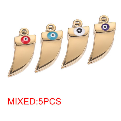 5db 18K arany rozsdamentes acél zománc Demon Eyes Moon Pepper medálok barkácsoláshoz nyaklánc ékszer készítés báj kellékek nagykereskedelme