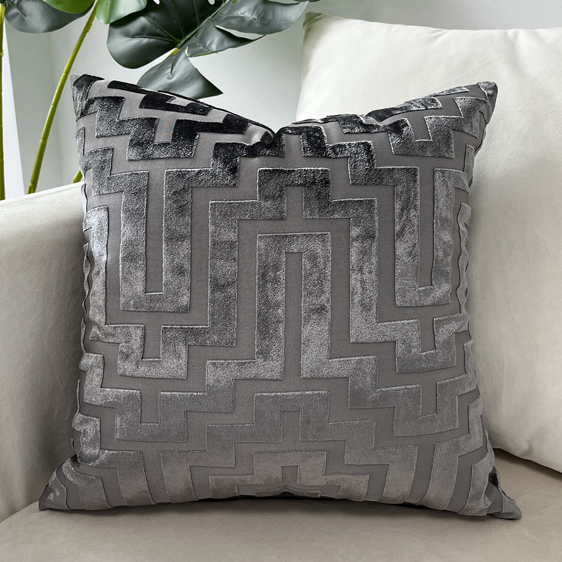 Dekoratív luxus modern jacquard bársony Geo párnahuzat Kanapétakaró párnahuzat Üléspárnahuzat haza a gyárból