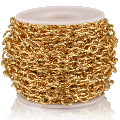 1M неръждаема стомана със  Спирала Twist Twist Flat Wire Chic 2:1 вериги Направи си сам консумативи за изработка на бижута Партиди на едро на едро