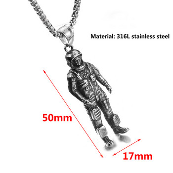 316L από ανοξείδωτο ατσάλι 3D Astronaut Charms Μενταγιόν για κοσμήματα Κατασκευάζοντας ρετρό τόνους γούρια Βραχιόλι DIY Κοσμήματα κολιέ αξεσουάρ