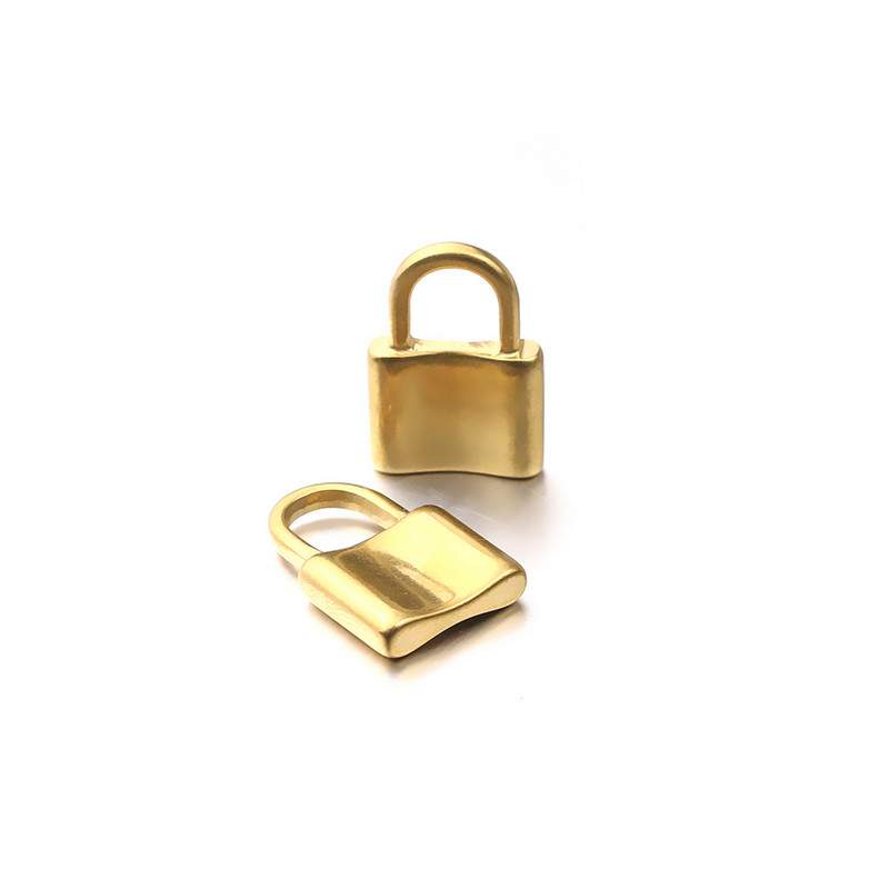 5 DB/tétel rozsdamentes acél 22x13 mm-es zár medálok Pad Lock Charms Fit DIY nyaklánc karkötő medál ékszer készítés