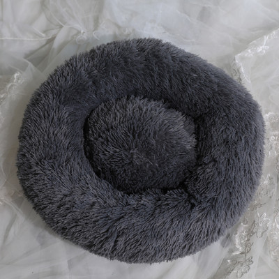 Μαλακό κρεβάτι για μικρή γάτα, μεγάλος σκύλος, αφαιρούμενος καναπές σπιτάκι, στρογγυλή βελούδινη, άνετη φωλιά κατοικίδιων, ζωηρόχρωμο χαλάκι, προμήθειες ρείθρων ύπνου