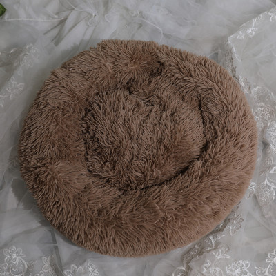 Μαλακό κρεβάτι για μικρή γάτα, μεγάλος σκύλος, αφαιρούμενος καναπές σπιτάκι, στρογγυλή βελούδινη, άνετη φωλιά κατοικίδιων, ζωηρόχρωμο χαλάκι, προμήθειες ρείθρων ύπνου