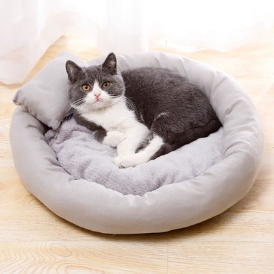 Puppy Cat Bed Mat Mekani plišani okrugli kreveti za pse Mačka Mali psi Jastuk za spavanje u kućici Topla oprema za kućne ljubimce Kreveti za mačke