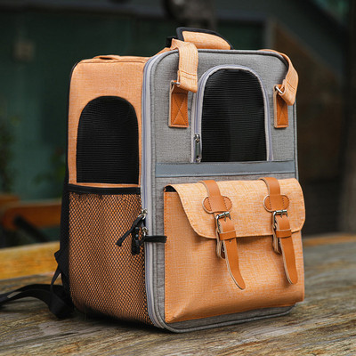 Kisállat macskahordozó hordozható utazó macskatáska nagy méretű, légáteresztő kézitáska macska éjszakai fényvisszaverő kutya hátizsák