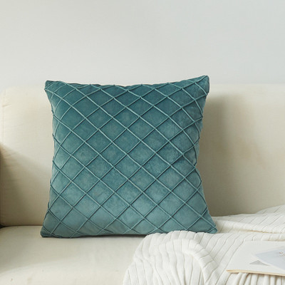 Jastuk Netherland Velvet Jastuk za kućnu upotrebu, dnevni boravak, mekani jednobojni ukrasni prugasti jastuk za sofu, kauč, krevet, stolicu