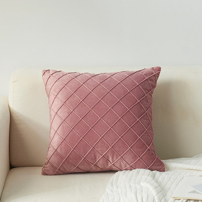 Jastuk Netherland Velvet Jastuk za kućnu upotrebu, dnevni boravak, mekani jednobojni ukrasni prugasti jastuk za sofu, kauč, krevet, stolicu