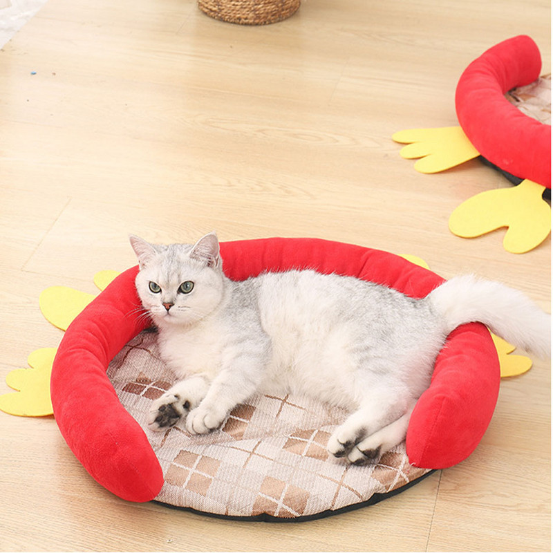 Αστεία κινούμενα σχέδια Crab Dog Σπίτι για γάτα κουτάβι Γάτα χαριτωμένα άνετα κρεβάτια ματ Κρεβατάκια ρείθρων Καλοκαίρι Καλάθι για κατοικίδια Κυνοτροφείο Μαξιλάρι σκύλου Κρεβάτι για κατοικίδια Προϊόντα