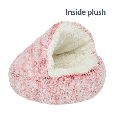 Izejmateriāli mājdzīvniekiem kaķu gultas Paklājiņi Ziemas silti kucēnu kaķu māja Mīksta, gara plīša miega kaķu gulta Daļēji slēgta mājdzīvnieka groza spilvens iekštelpās