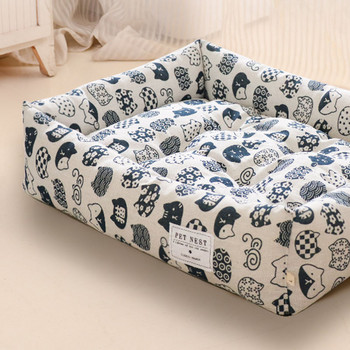 Έγχρωμος καναπές-κρεβάτι τετράγωνο σκυλί Άνετο ζεστό μαξιλάρι σπιτάκι που μπορεί να μετακινηθεί Φωλιά ύπνου γάτας που πλένεται Προμήθειες για κατοικίδια Universal