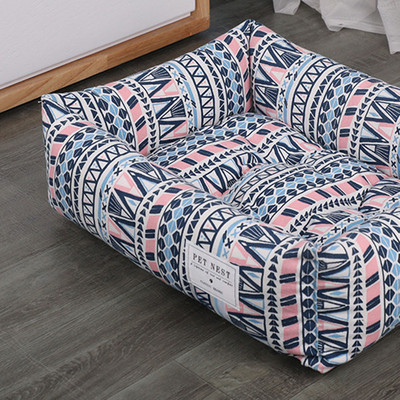 Έγχρωμος καναπές-κρεβάτι τετράγωνο σκυλί Άνετο ζεστό μαξιλάρι σπιτάκι που μπορεί να μετακινηθεί Φωλιά ύπνου γάτας που πλένεται Προμήθειες για κατοικίδια Universal